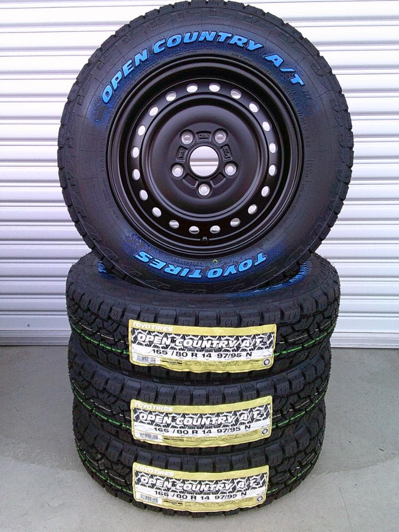 送料込☆TOYOオープンカントリーA/TⅢ☆165/80R14☆ホワイトレター☆