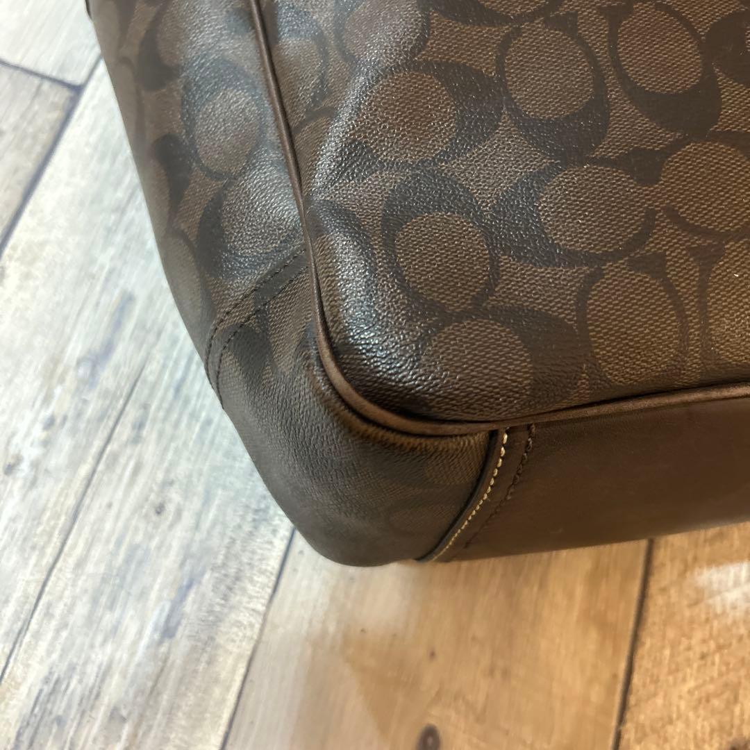 コーチ 70395 シグネチャー トートバッグ PVC COACH ブラウン