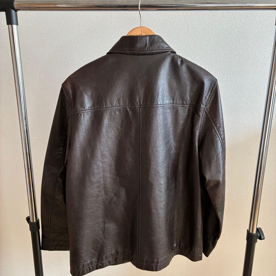 ヴィンテージ レザージャケット ダークブラウン L スペシャル　レザー　ラルフ