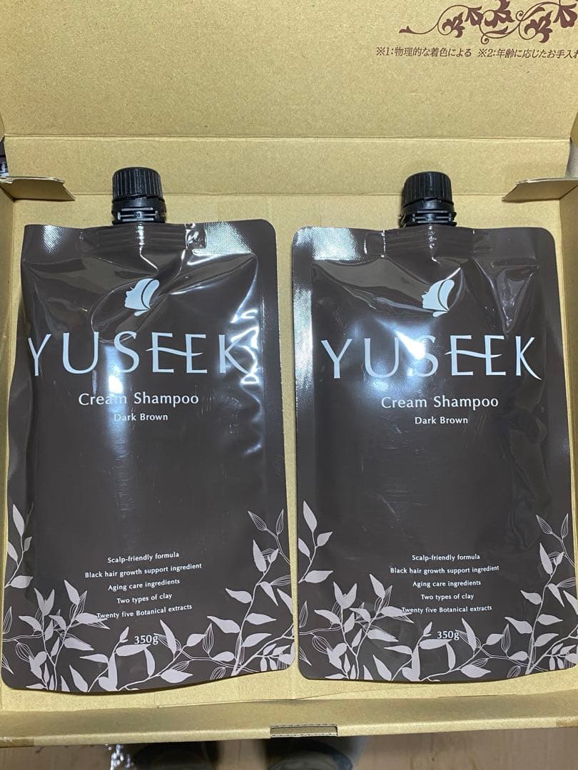 ユーシーク クリームシャンプー ダークブラウン350g×2