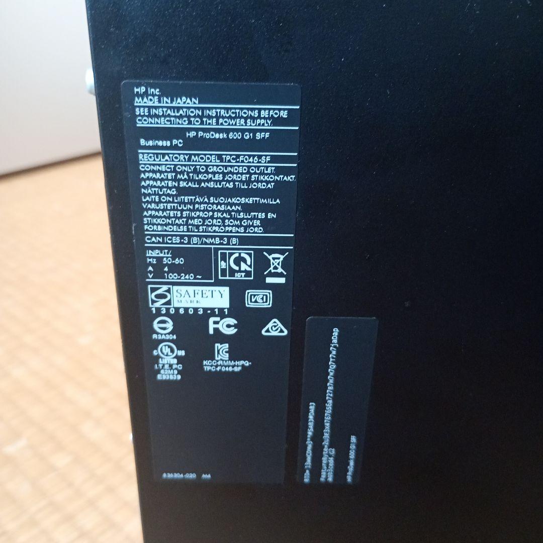 Windowsデスクトップ HP 600G1SFF Win11 25H2 Office365 SSD HDD