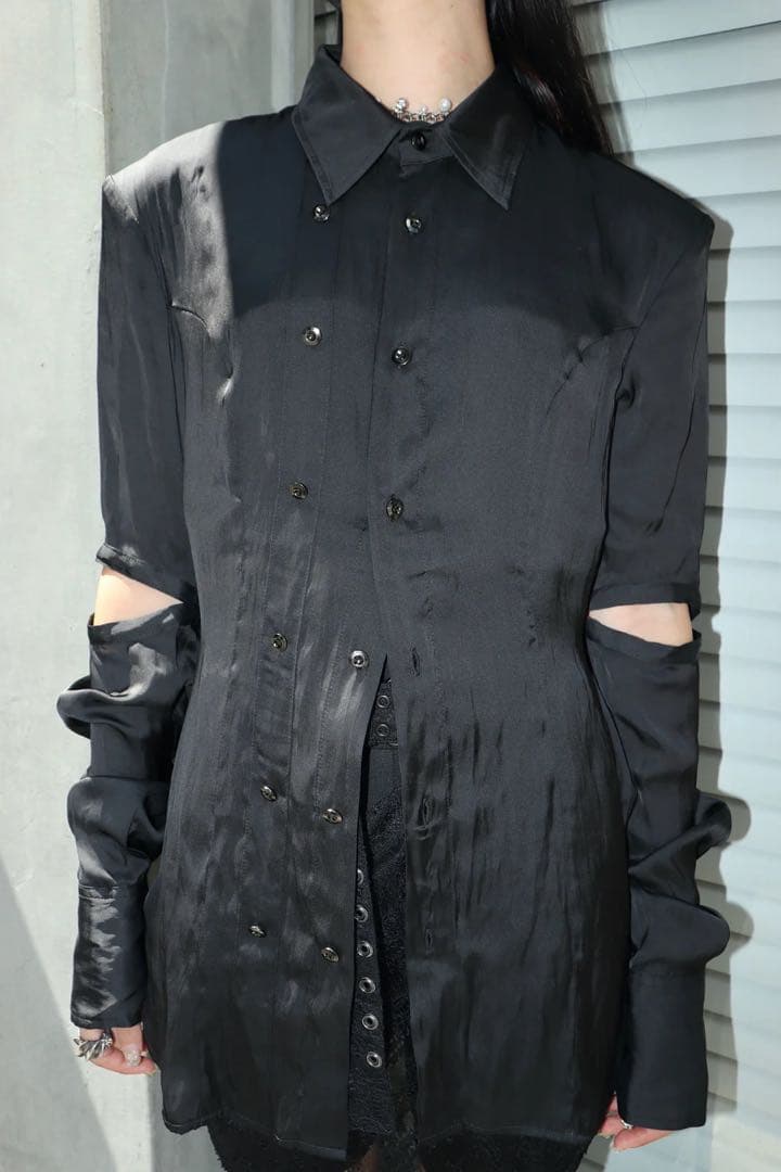 mukcyen SIDE OPEN SHIRT ブラウス、シャツ、上品