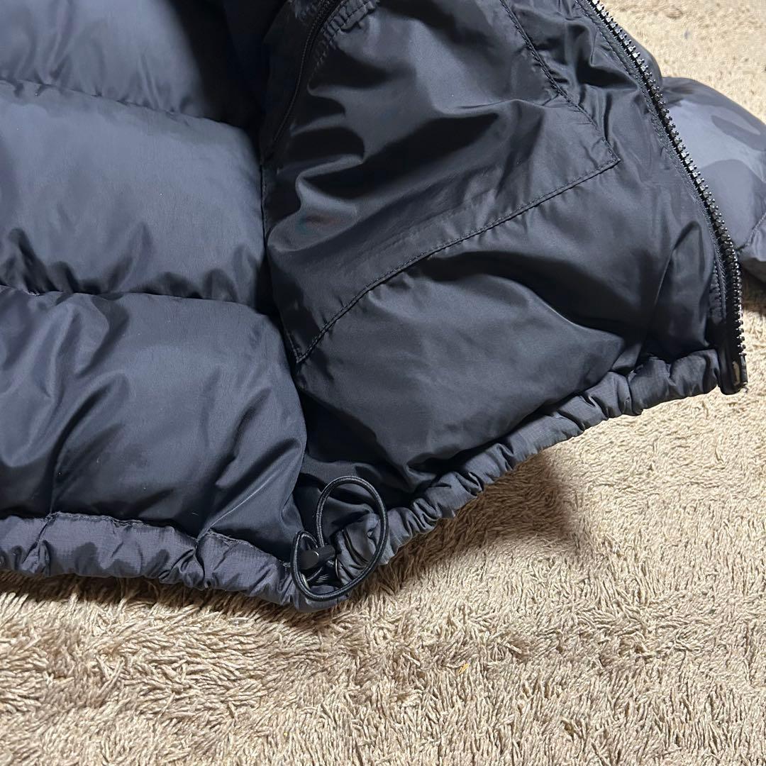 ノースフェイス ヌプシ 700 センターロゴ ダウンジャケット カモフラ 黒