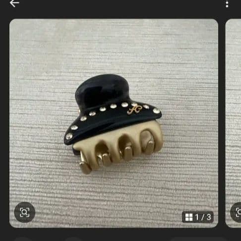 アッカ　ティアラクイーンダークグレーヘアクリップS