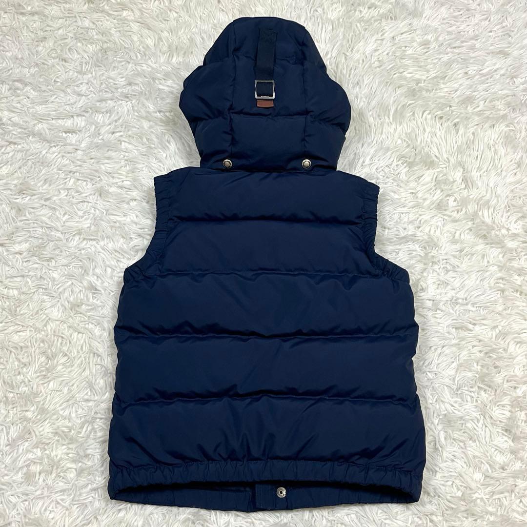 美品✨ラルフローレン フード付きダウンベスト ネイビー レディースXSポニー刺繍