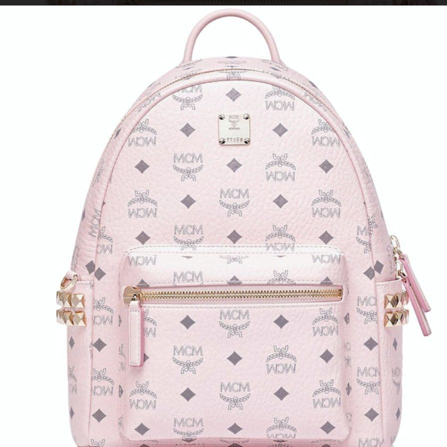 MCM ピンクレザーリュック