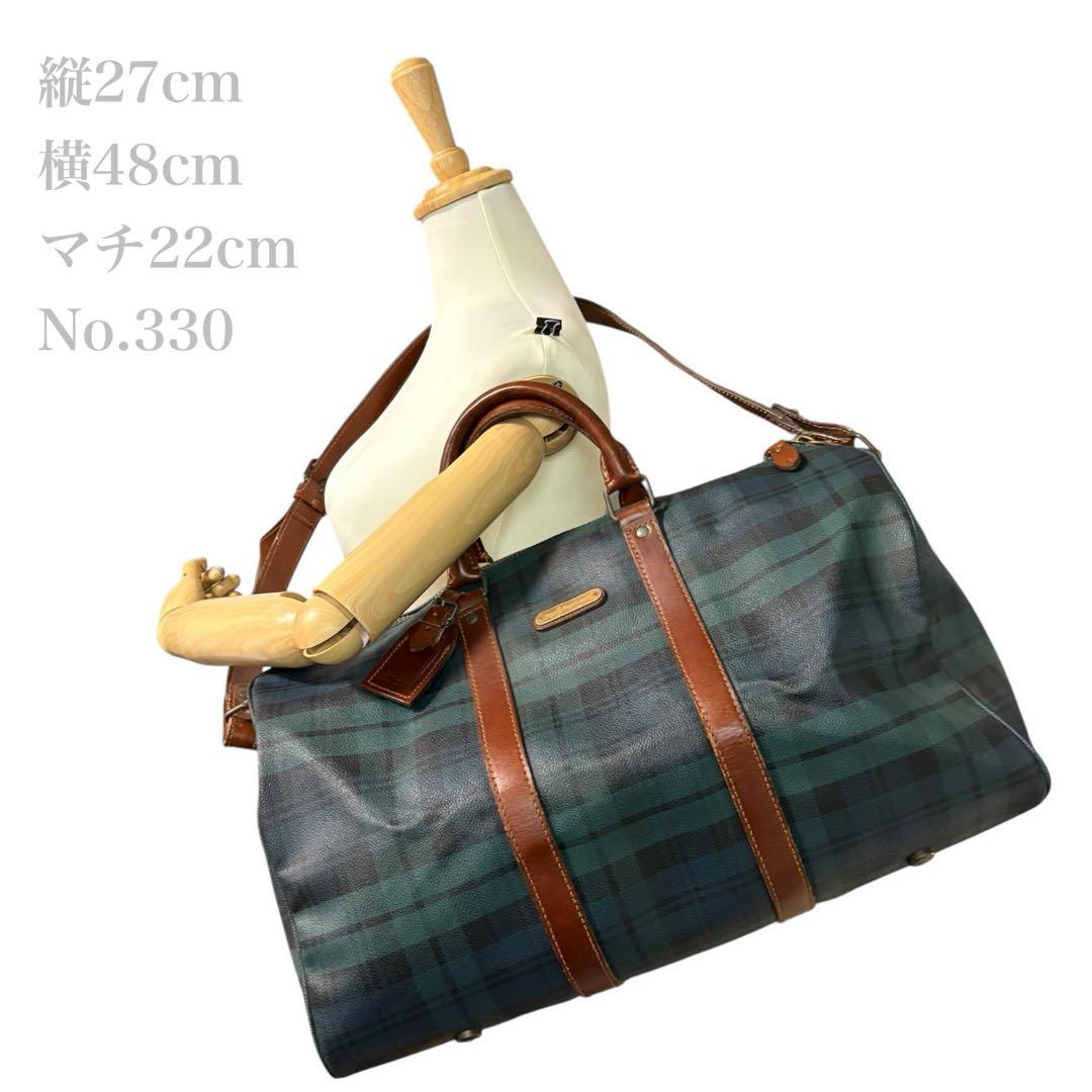 美品 ポロ ラルフローレン 2way ボストンバッグ グリーン 旅行 330A