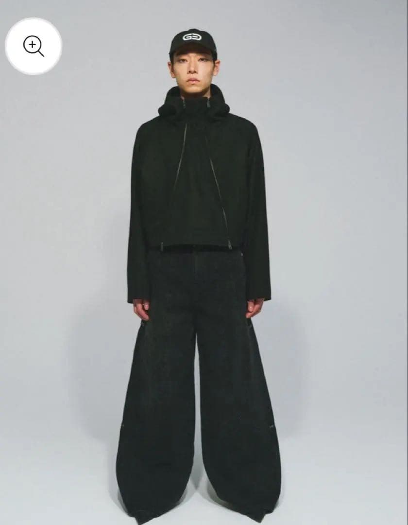 GOAT ESSENCE Melton Hooded Jacket ブラック