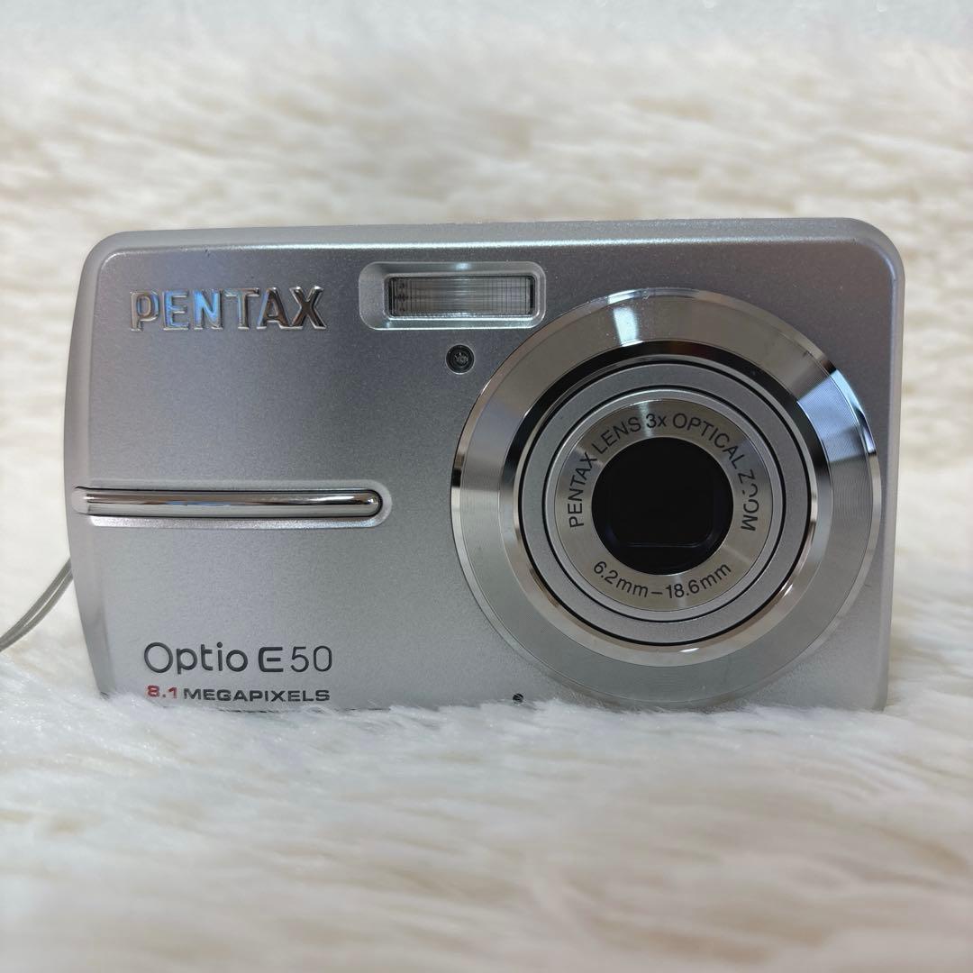 【美品】 PENTAX Optio E50 コンパクトデジタルカメラ 乾電池式