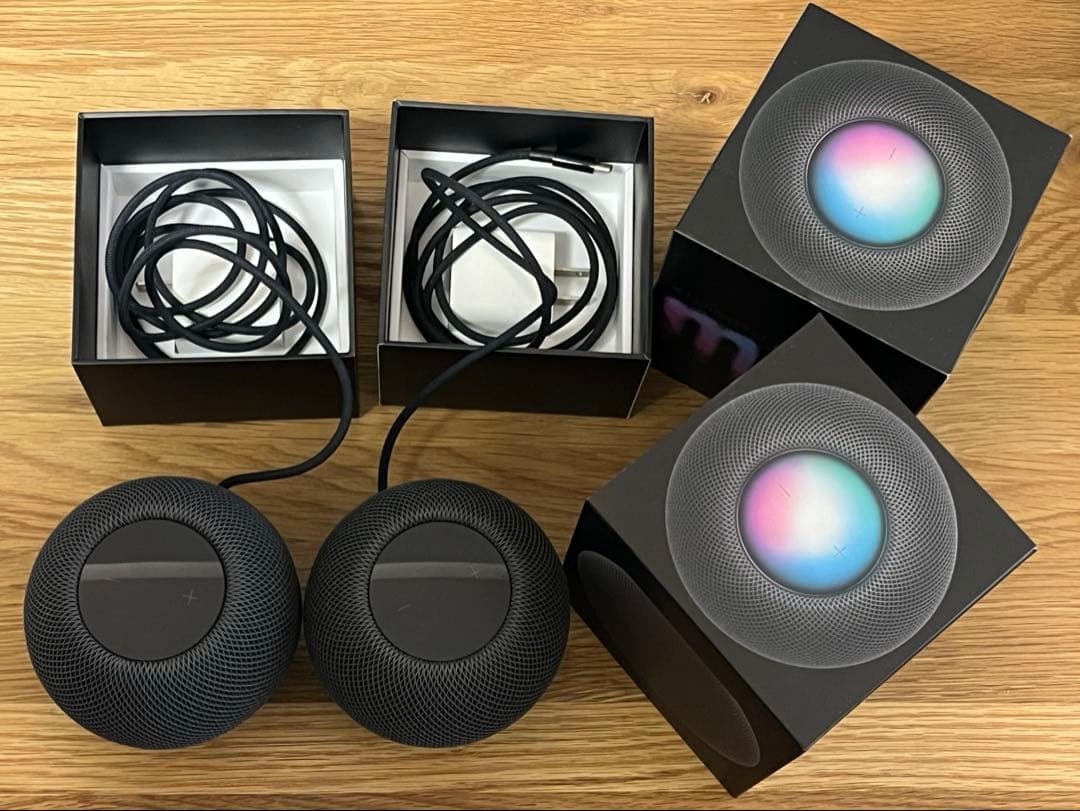 か*ず様 Apple Pod mini グレー 2台 純正電源アダプタ付