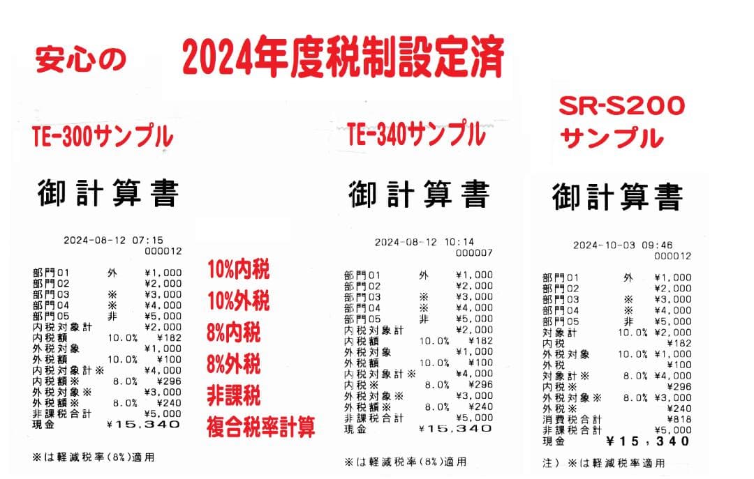 設定無料CASIO TE-300 軽減税率対応 レジスター 10部門250507