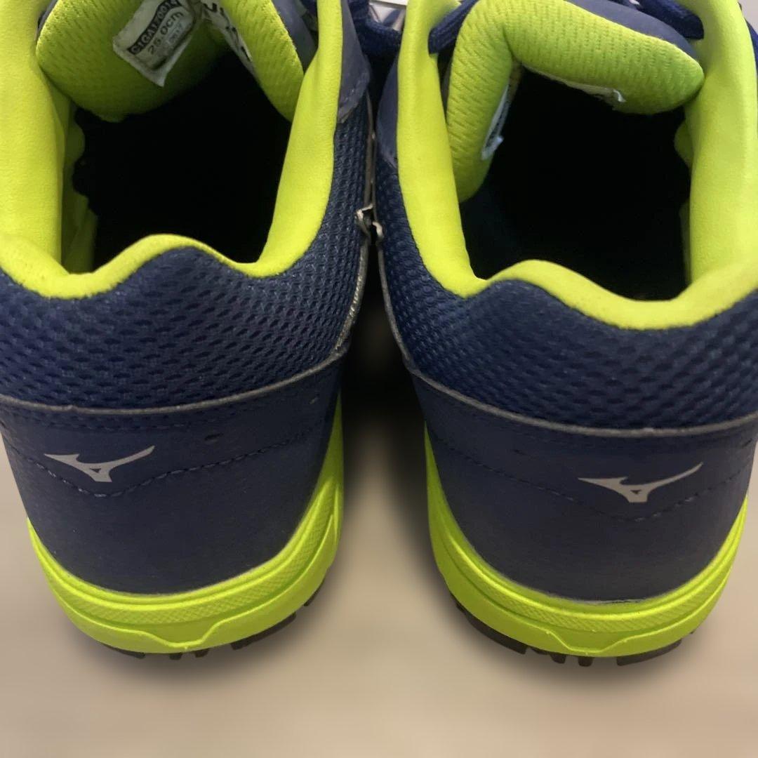 新品未使用品 Mizuno 安全靴 赤/ネイビーライム 25㌢ お得2足セット
