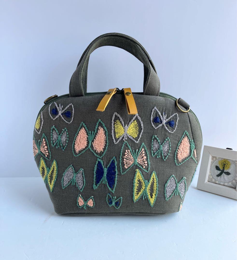 1点のみ ミナペルホネン　レア　sky flower　ミニサイズまるいショルダー