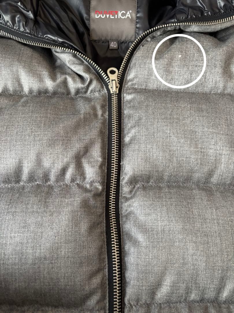 DUVETICA ウール　フード付きダウンジャケット　size40