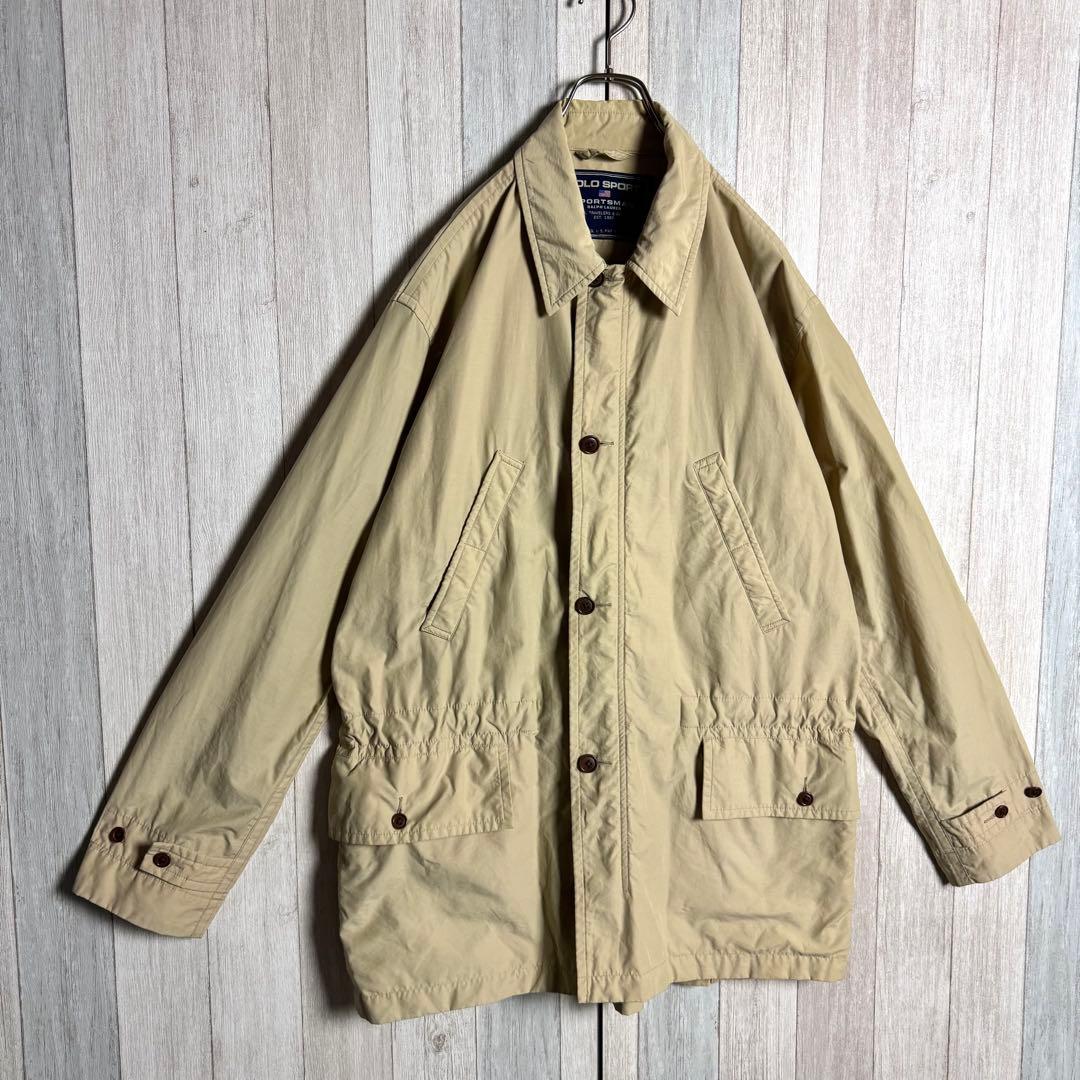 3163【希少・美品】90s ポロスポーツ ハンティングジャケット ベージュ