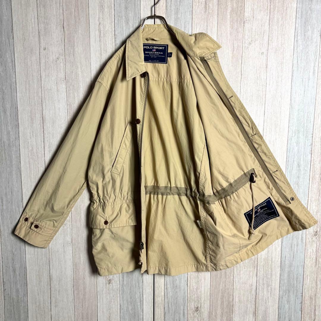 3163【希少・美品】90s ポロスポーツ ハンティングジャケット ベージュ