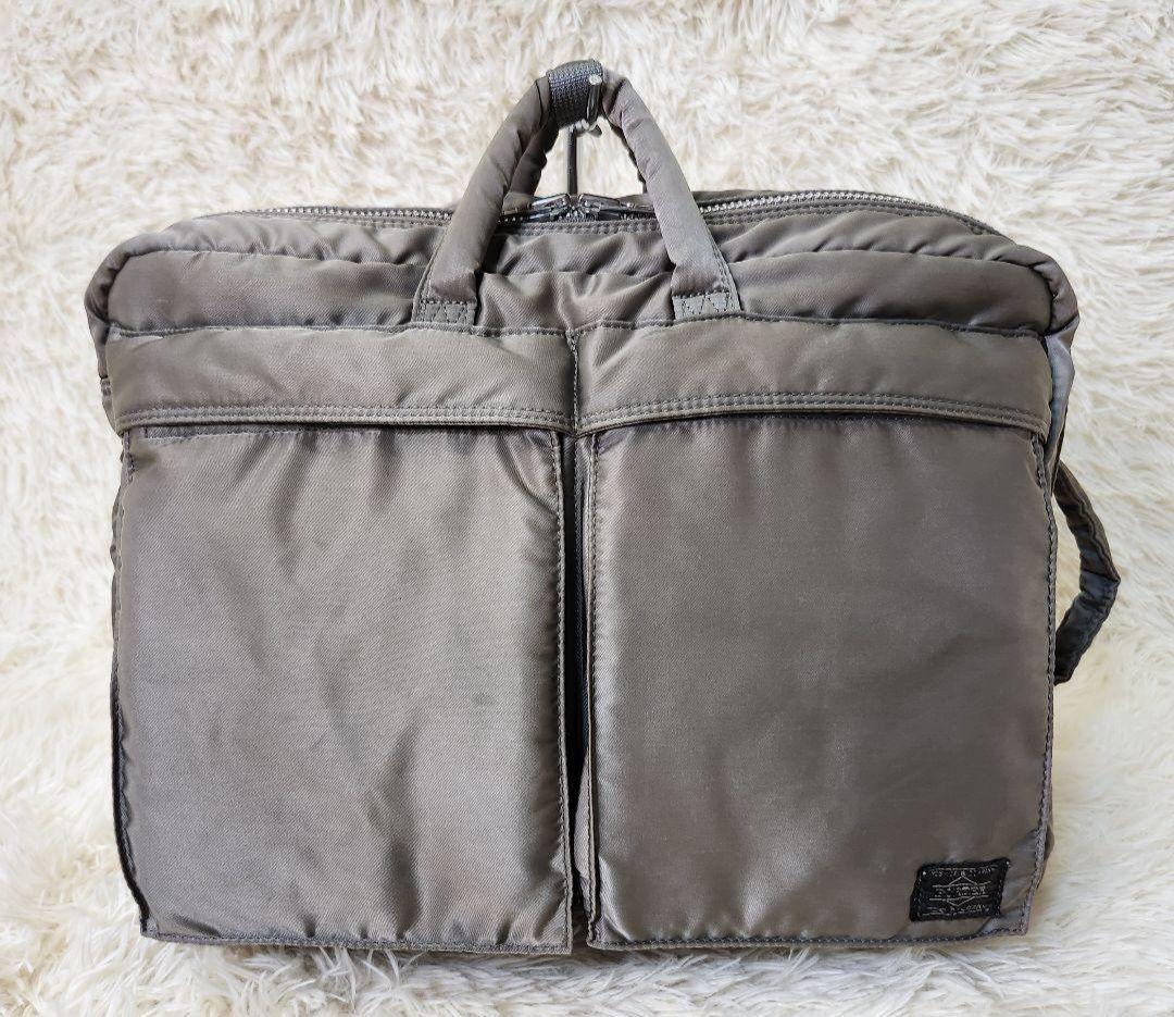 希少 PORTER タンカー 3way ビジネスバッグ シルバーグレー