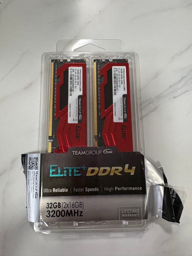 メモリー TEAMGROUP Elite DDR4 32GB 2x16GB 3200MHz