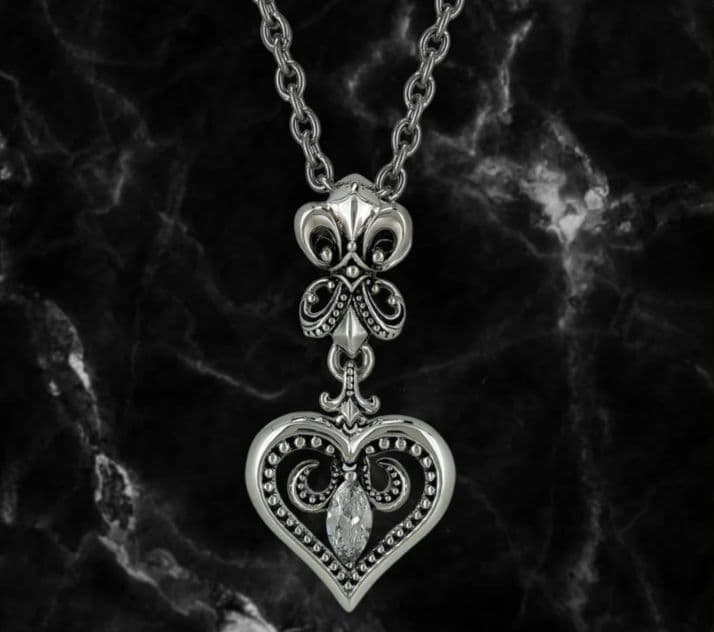 BLESS　ハートネックレス　ホワイトストーン　即完品　ジルコニア　入手困難