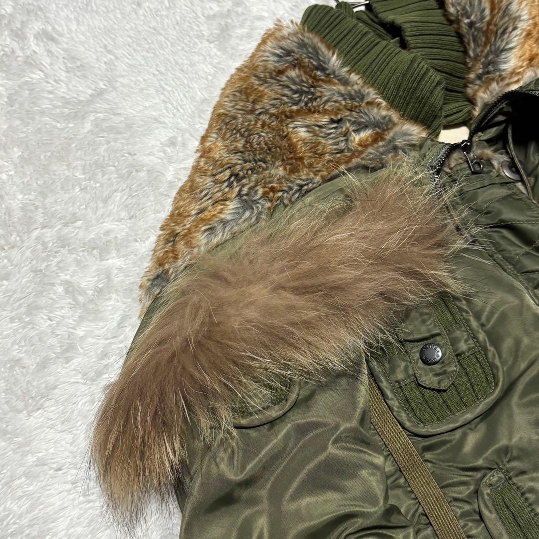 希少 美品 AVIREX N-2B ミリタリー ジャケット y2k ファー 短丈