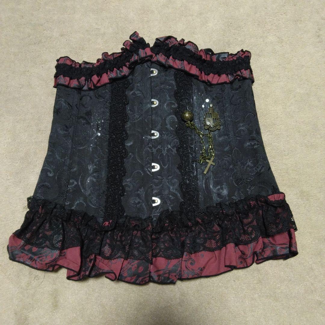 MR corset アンダーバスト コルセット 赤 黒