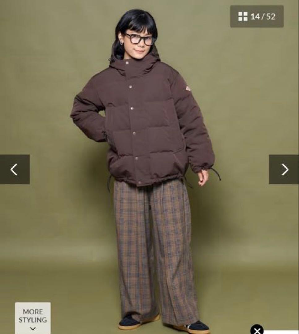 DANTON フードダウンジャケット ベージュ　フリークスストア　s