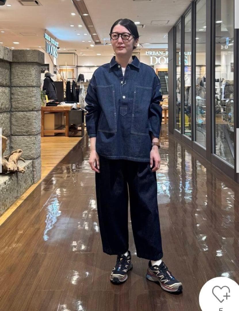 即日発送 入手困難 新品 かぐれ デニムプルオーバーシャツ INDIGO