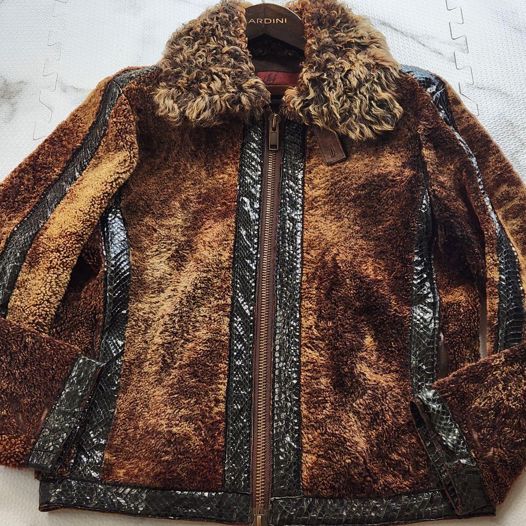 Gackt着用ブランド✨dkf グリズリージャケット リアルムートン 蛇革