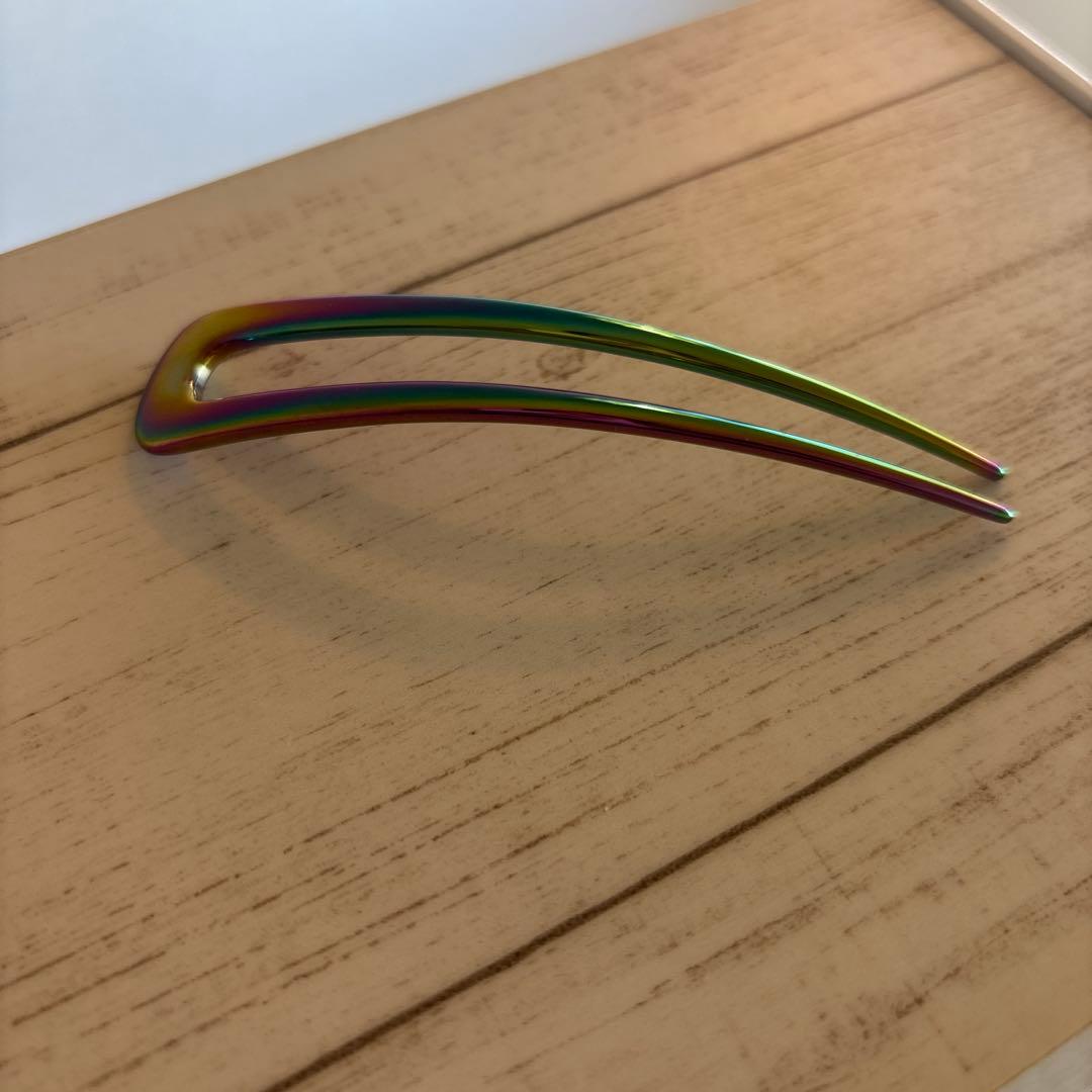 コレットマルーフ　レアなレインボー　ヘアピン