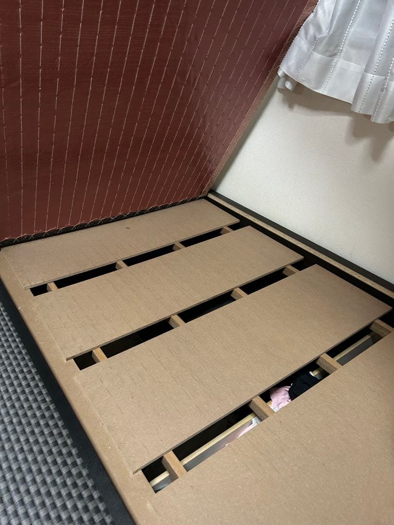 畳ベッド　ダブルサイズ　小上がり　引出収納付き　ブラック