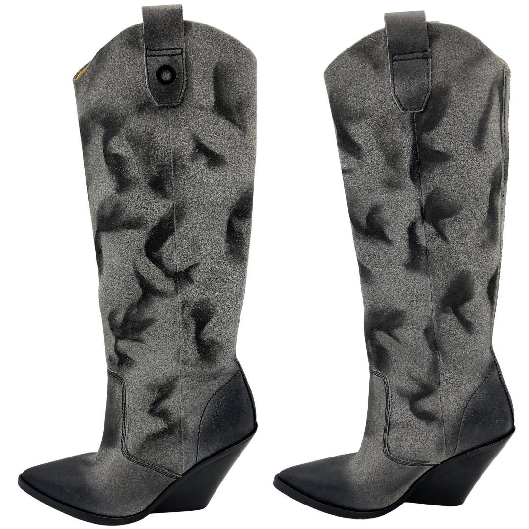 DIESEL ディーゼル ウェスタンブーツ 総柄 38