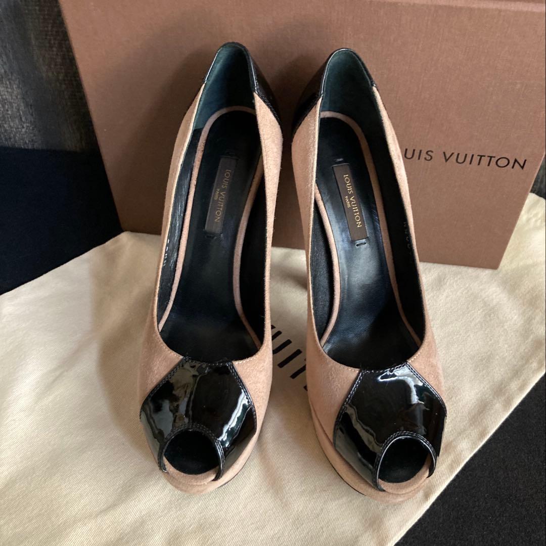 いちご LOUIS VUITTON 新品同様 パンプス 厚底 バイカラー