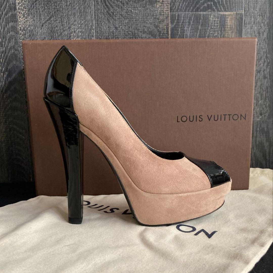 いちご LOUIS VUITTON 新品同様 パンプス 厚底 バイカラー