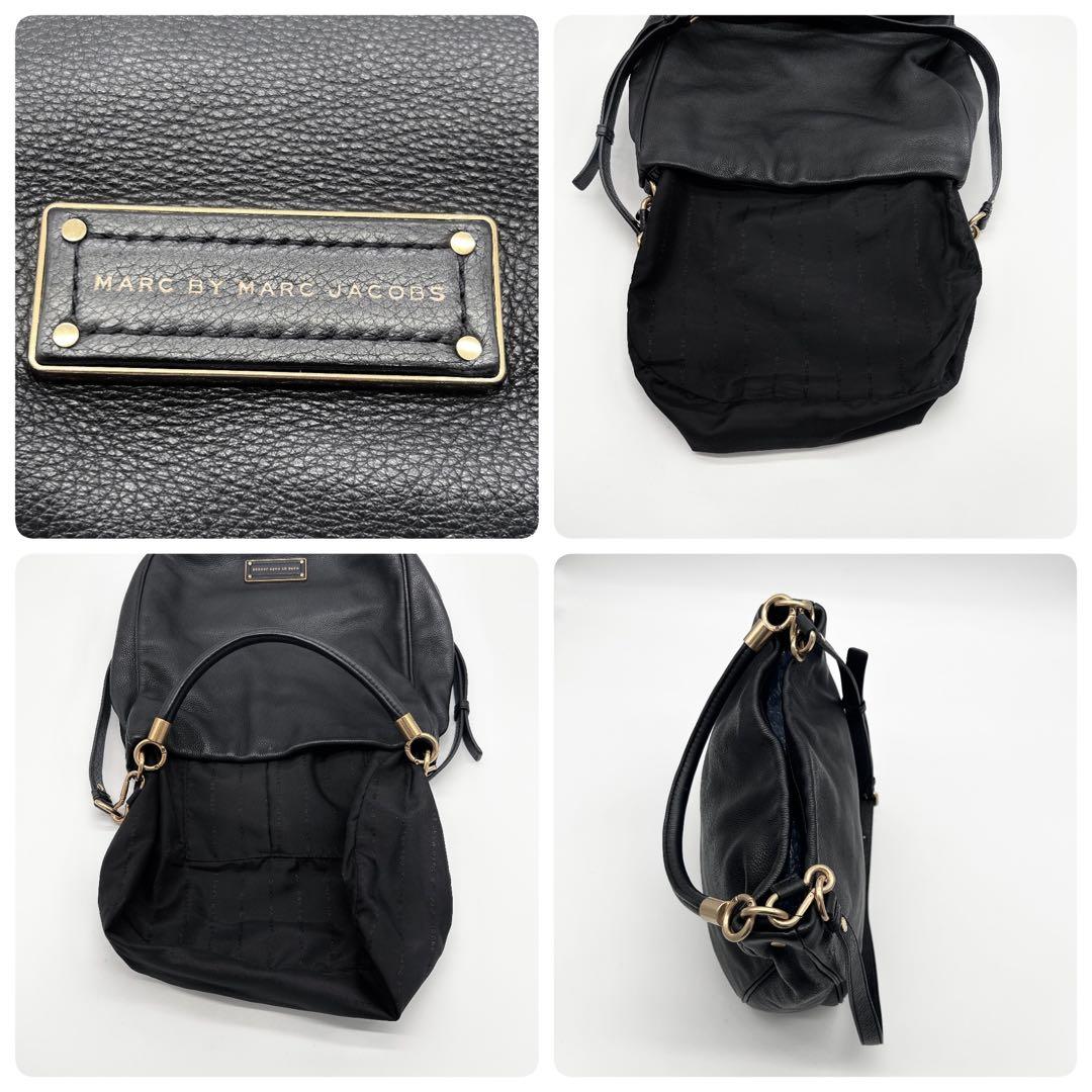 A966 極美品 マークジェイコブス レザー 2way A4対応 黒 メンズ