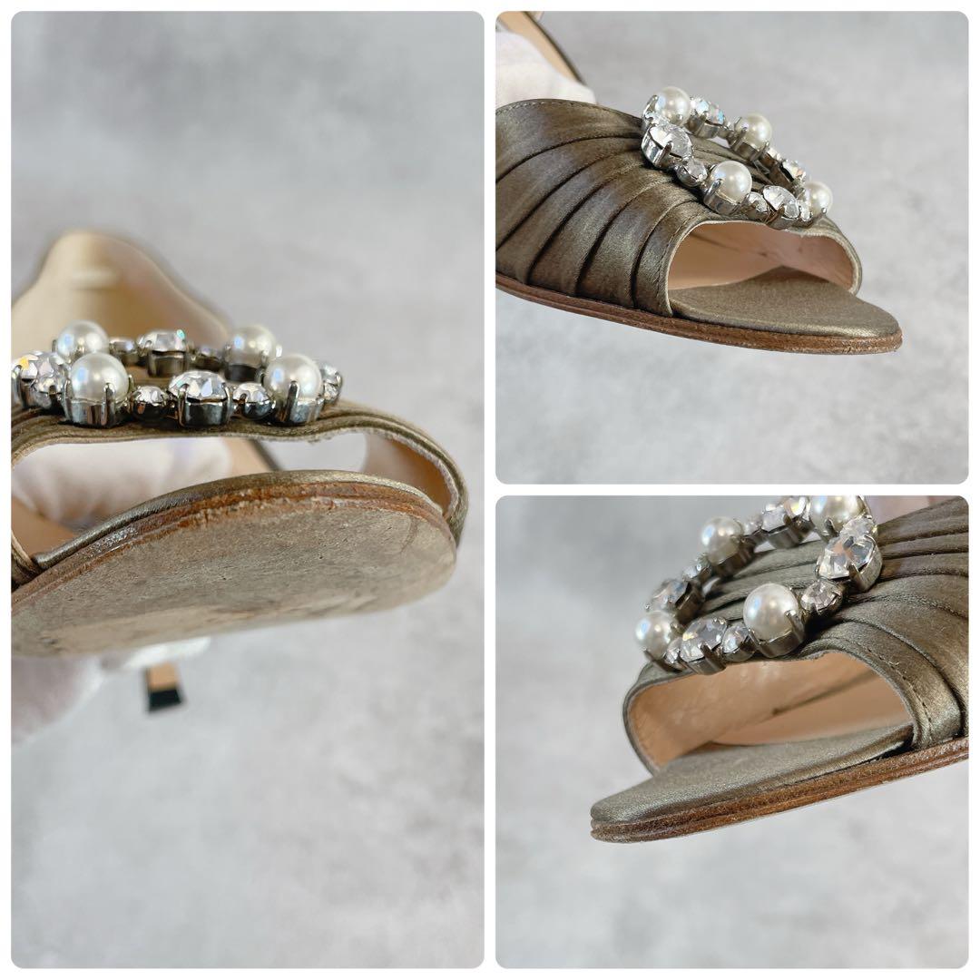 MANOLO BLAHNIK マノロブラニク　サテン　パンプス