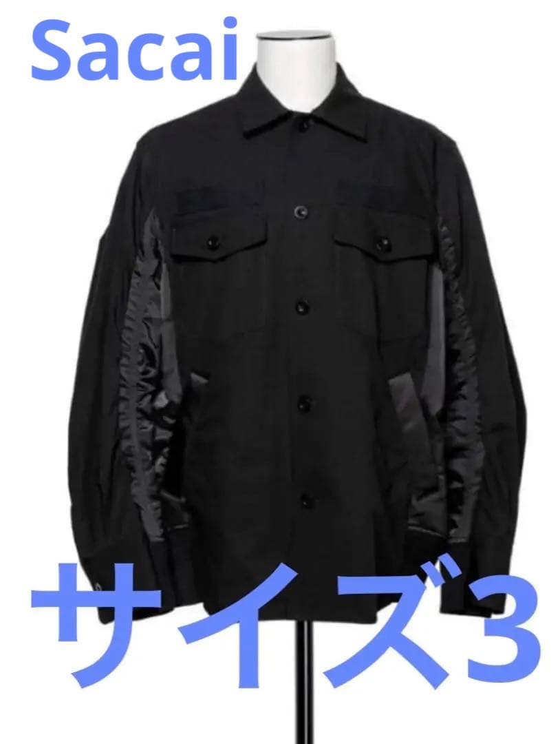 Sacai コットン&ナイロン　シャツ