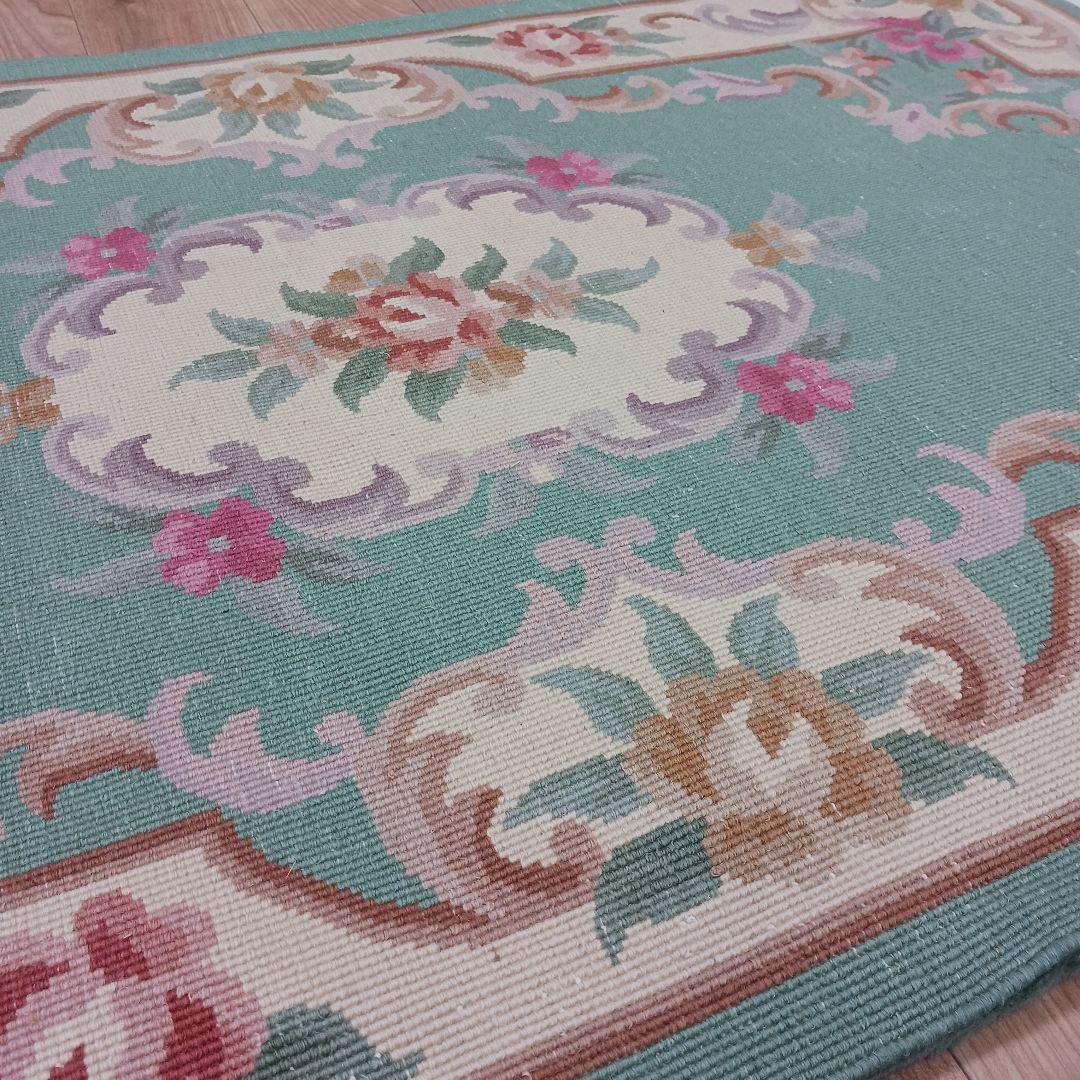 専用Y2690-3 高級中国段通 ウール100% ハンドカット 153×91㎝