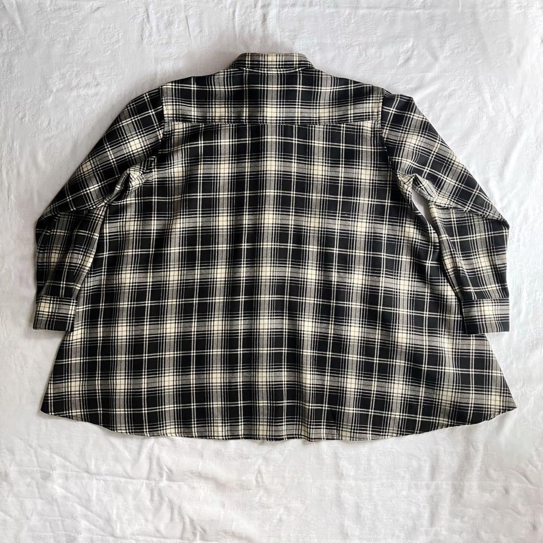 KIDILL Aライン ウール チェックシャツ　オンブレチェック