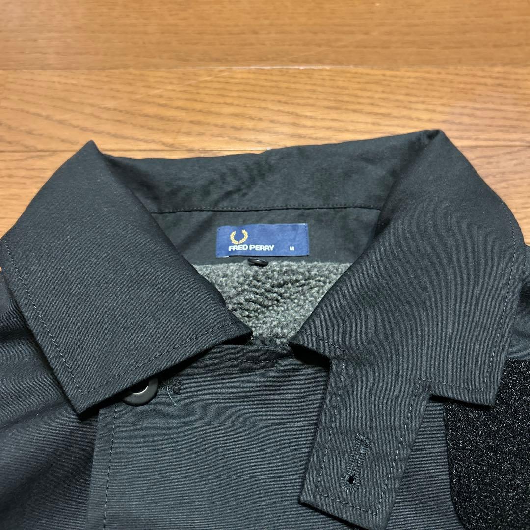 専用‼️FRED PERRY フリースボア ブラック ジャケット M デッキ