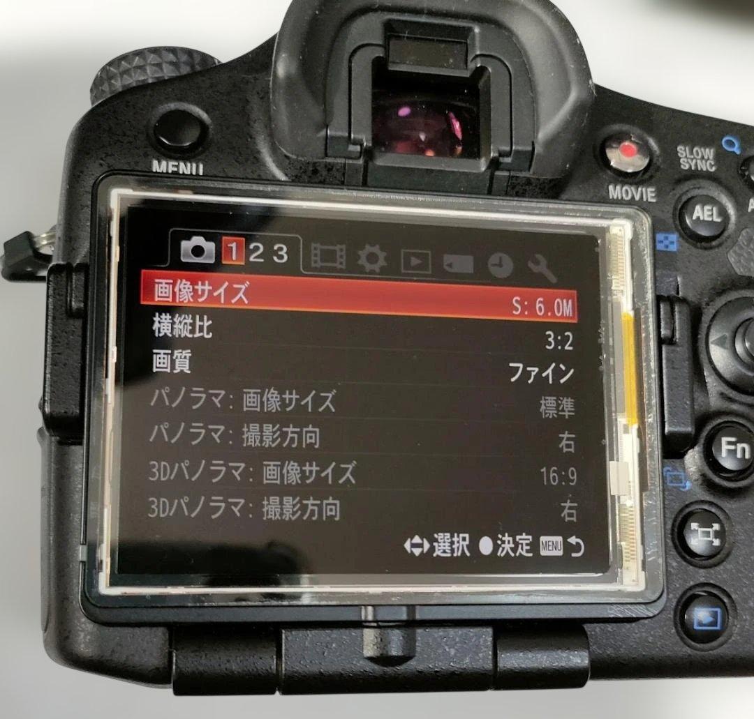 【美品】SONY α77 SLT-A77V レンズ・カメラバッグ付