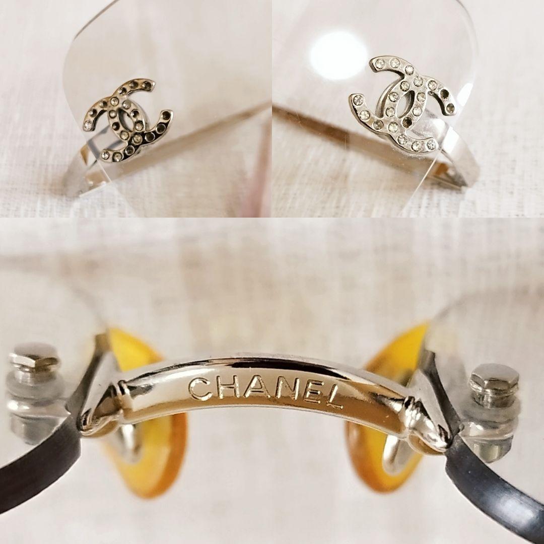 シャネル　サングラス　4017-D　ツーポイント　リムレス　ココマーク　ビジュー