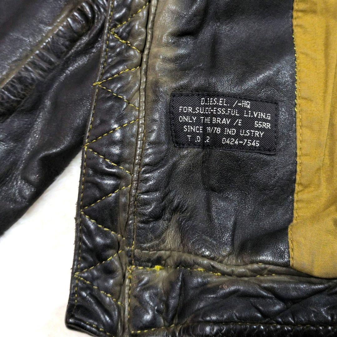 【激渋】DIESEL vintage加工 ライダースジャケット シープレザー