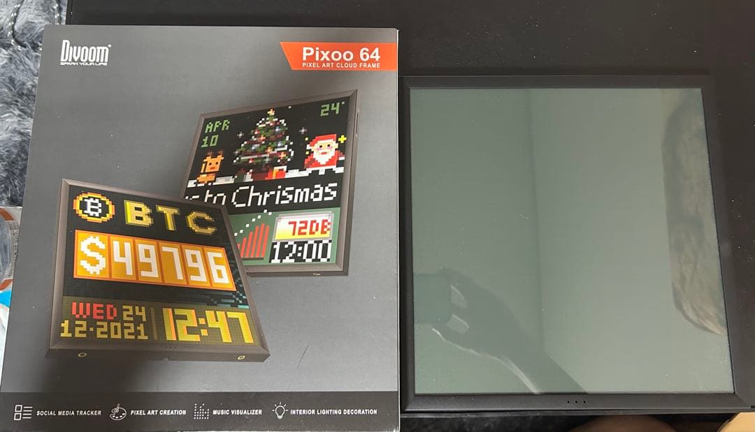 インテリア時計 Divoom Pixoo 64