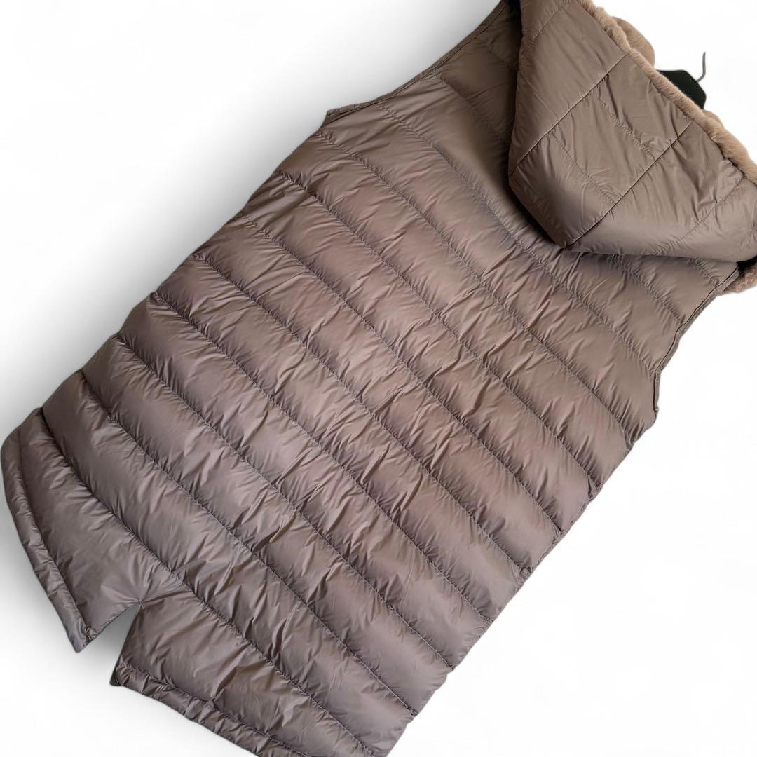 未使用 LOU ANDREA ふわふわファーダウンベスト リバーシブル