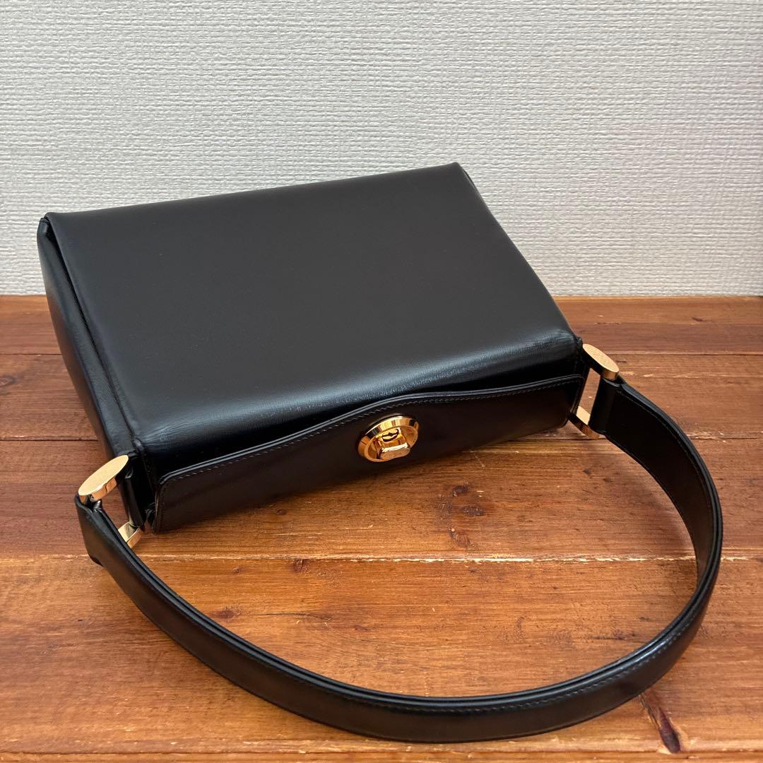 【美品】濱野皮革工藝 hamano 冠婚葬祭　フォーマルバッグ 黒　レザー