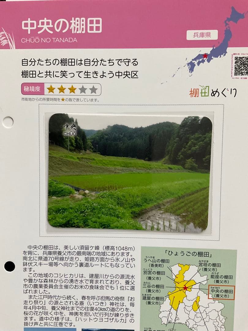 棚田カード　兵庫県養父市　第五弾