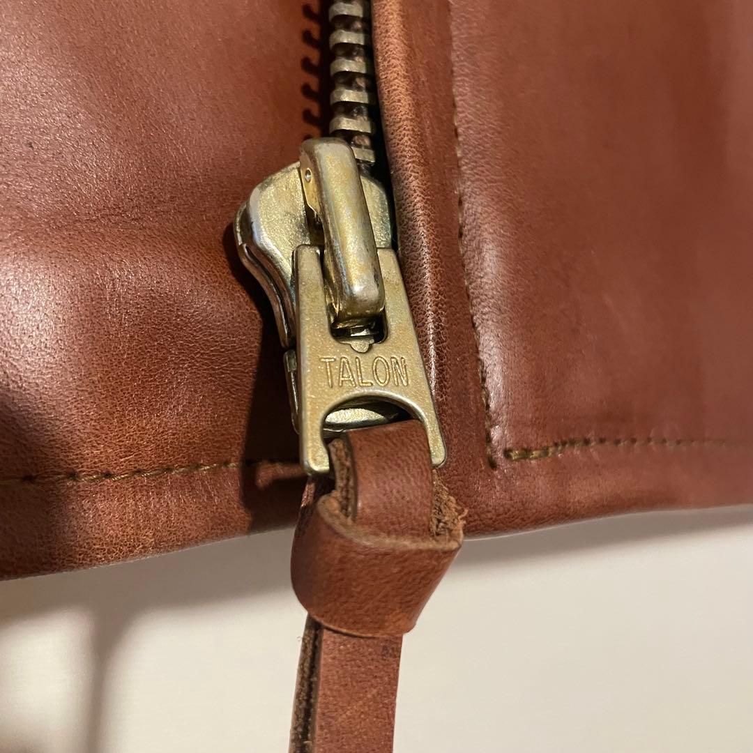 良品 90s ビンテージ シングル レザー ライダースジャケット US40