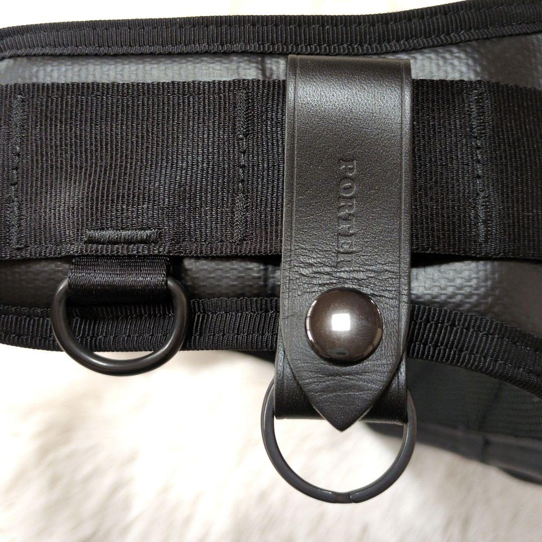 【超美品】PORTER　HEAT　ウエストバッグ　S　黒　マグライト付き　人気