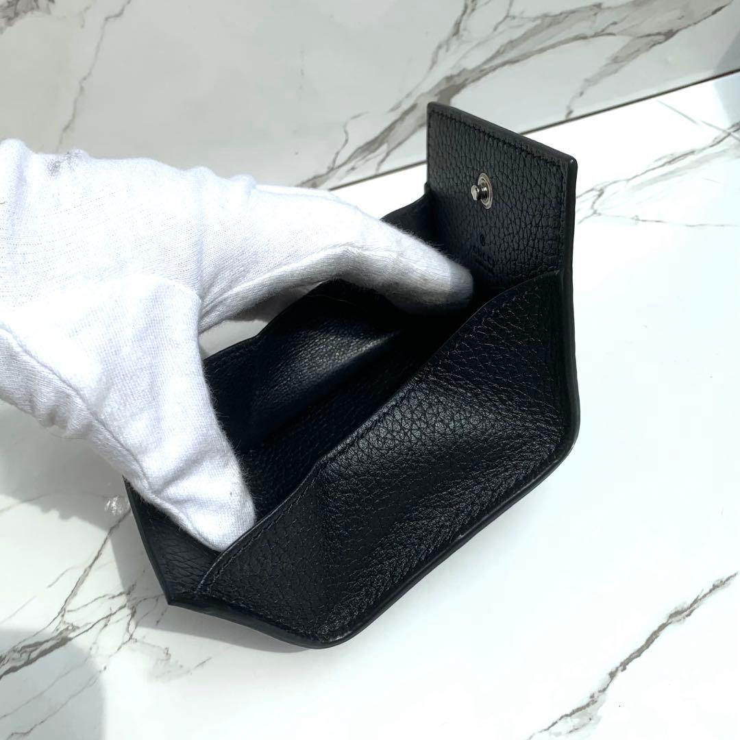 【現行品】極美品 グッチ GUCCI ロゴ ケース 小銭入れ ブラック