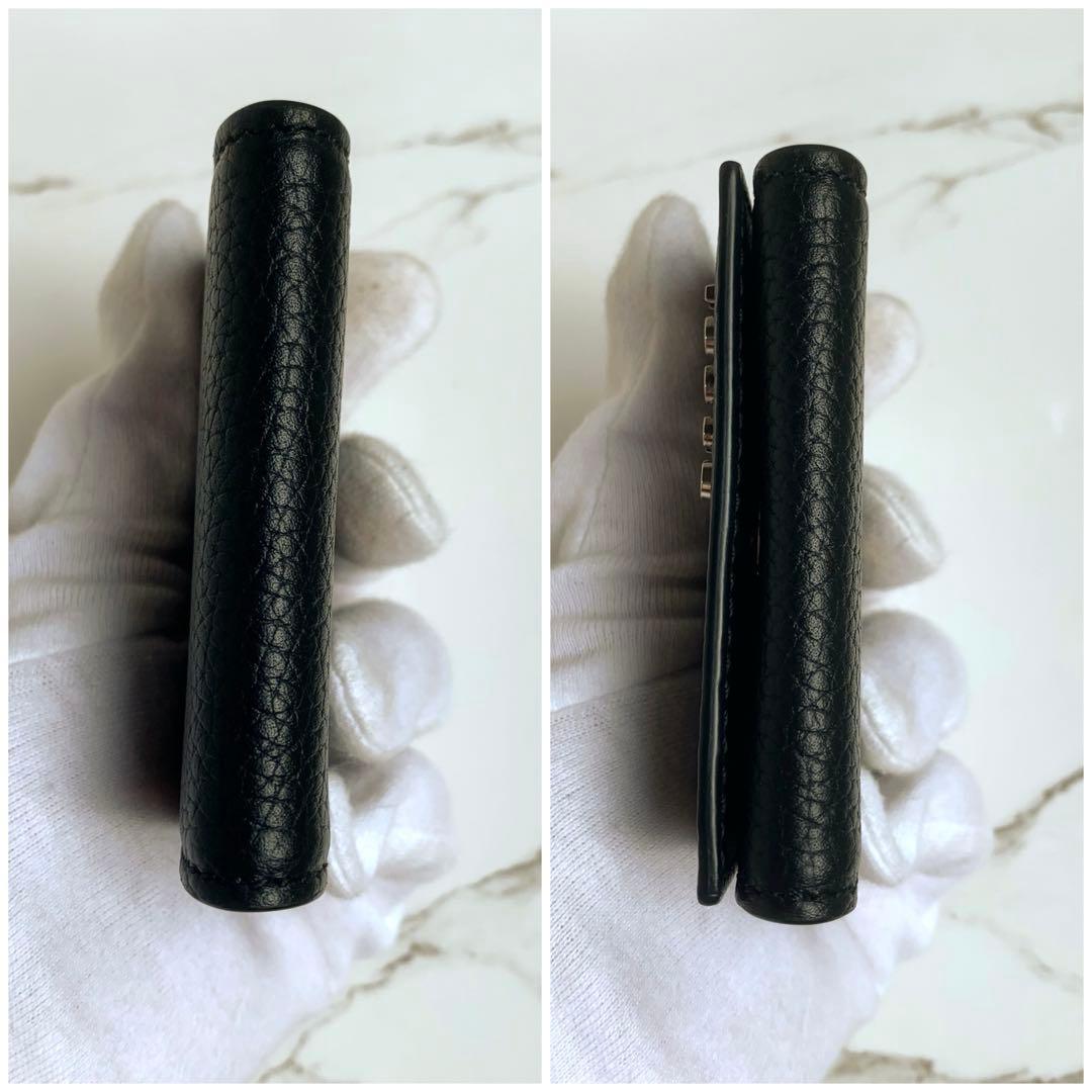 【現行品】極美品 グッチ GUCCI ロゴ ケース 小銭入れ ブラック